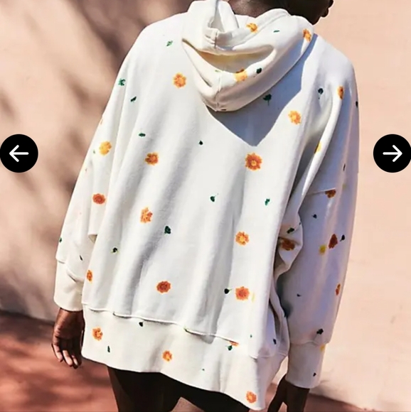 Free People Movent X DYEKWEEN Sprint To The Finish Hoodie In Marigold Combo - Picture 11 of 16